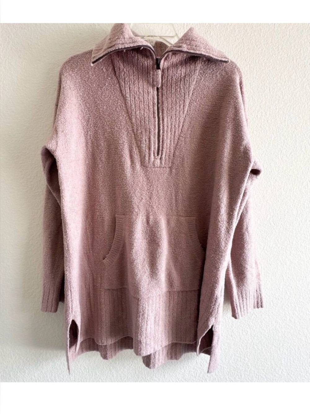 Barefoot Dreams Cowl Neck Sweater in Dusty Rose - Picture 3 of 9